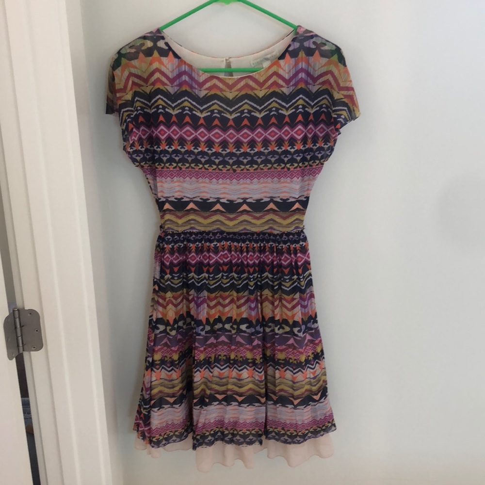 Colorful summer party or work dress
